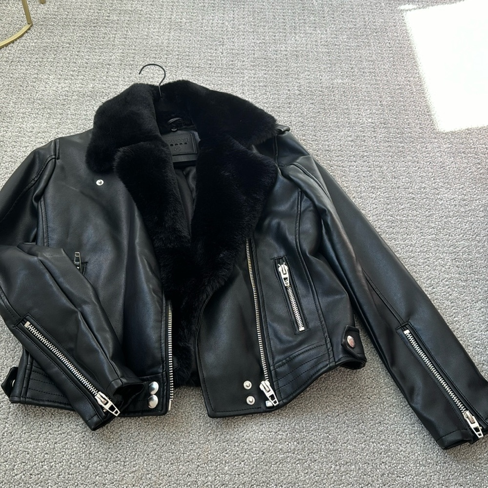 Blank NYC Faux Fur Moto Jacket